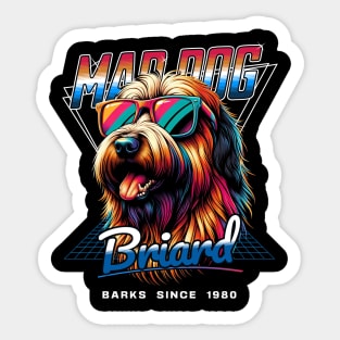 Mad Dog Briard Dog Sticker